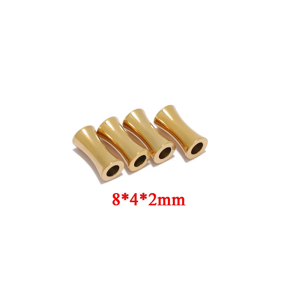 Bamboo Bead Bracelet And Loose Beads Stainless Steel Electroplating Slub Diy Beaded Accessories - Image 8