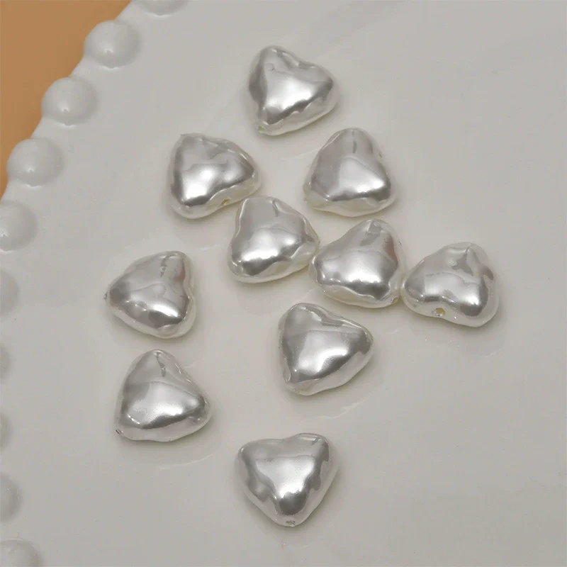 Baroque Style Love Heart Plastic Resin Imitation Shell Pearl Handmade Electroplated Ear Jewelry Accessories Material - Image 10