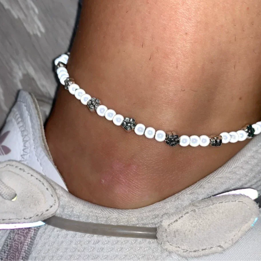 Beaded Anklet Geometric Style Women's Colorful Beads Bohemian Simple