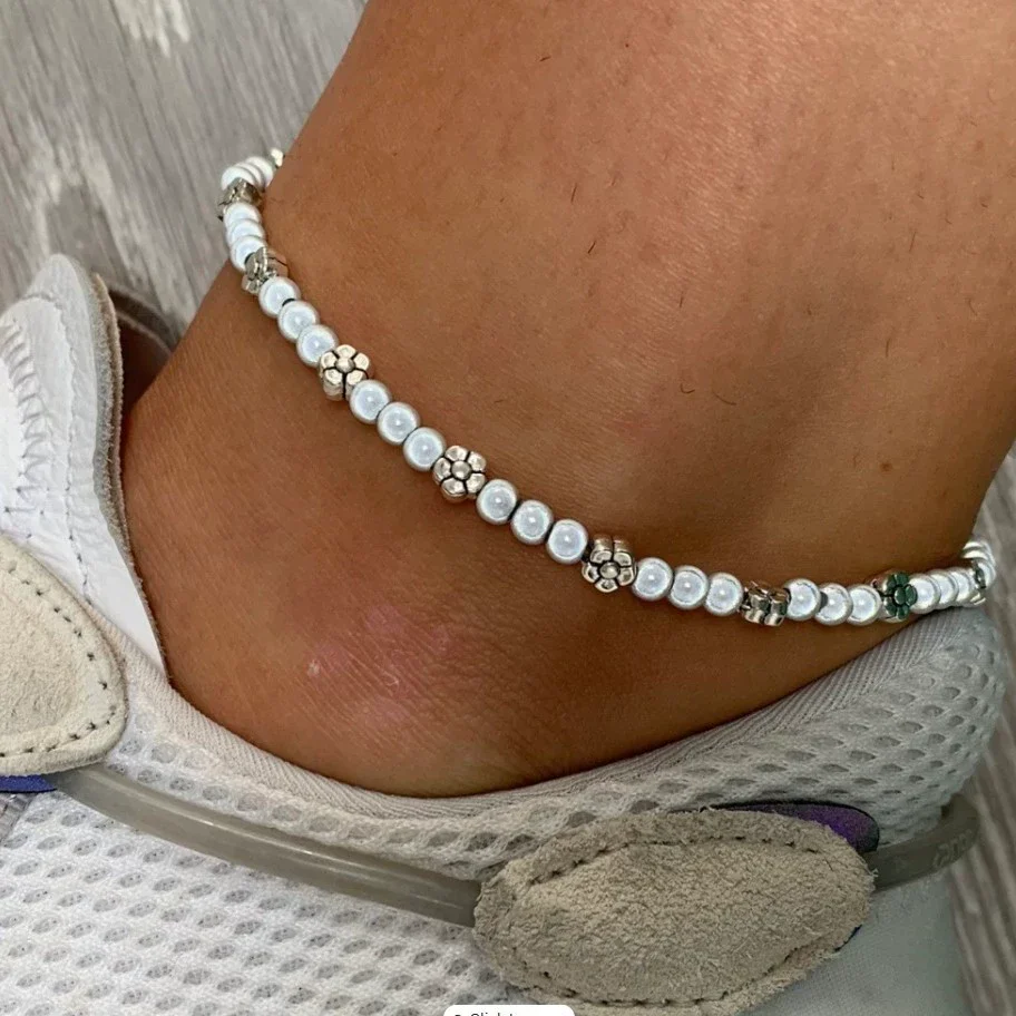 Beaded Anklet Geometric Style Women's Colorful Beads Bohemian Simple - Image 2