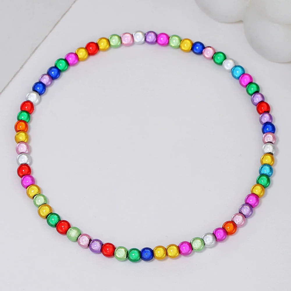 Beaded Anklet Geometric Style Women's Colorful Beads Bohemian Simple - Image 7