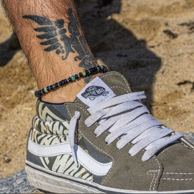 Beaded Anklet Titanium Steel Geometric Pattern Summer Beach Style Women's