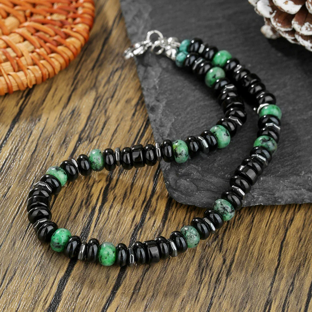 Beaded Anklet Titanium Steel Geometric Pattern Summer Beach Style Women's - Image 4