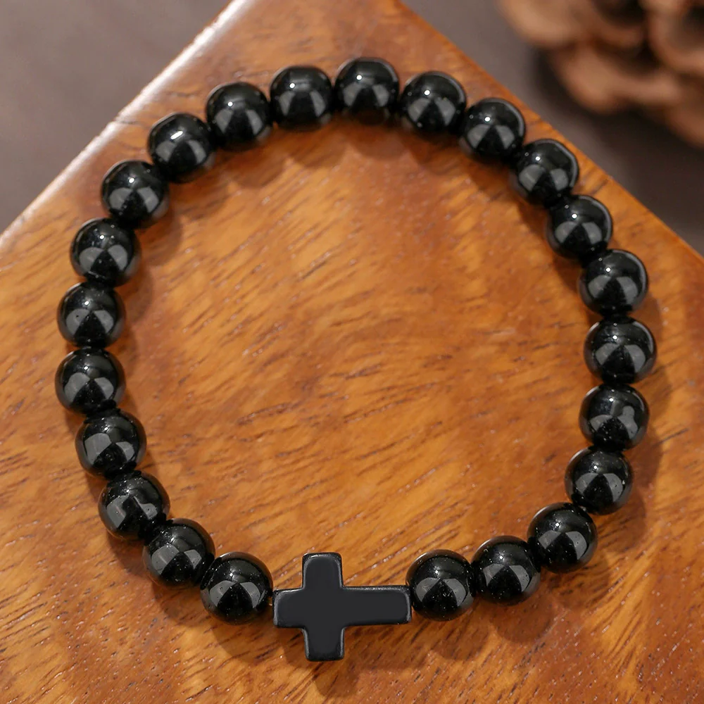 Beaded Bracelet Stone Geometric Manual Unisex Jewelry - Image 12