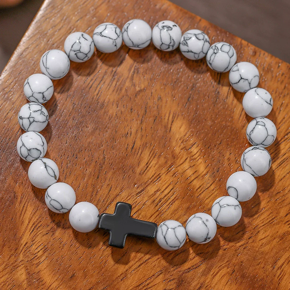 Beaded Bracelet Stone Geometric Manual Unisex Jewelry - Image 15