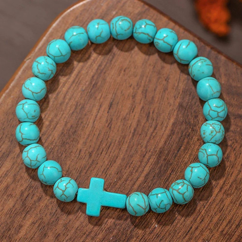 Beaded Bracelet Stone Geometric Manual Unisex Jewelry - Image 16