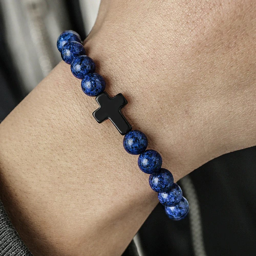 Beaded Bracelet Stone Geometric Manual Unisex Jewelry - Image 3
