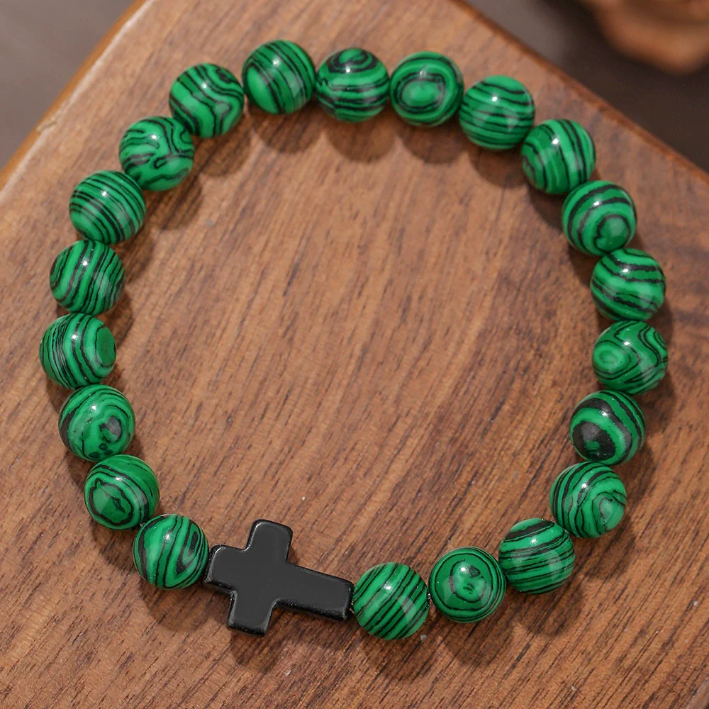 Beaded Bracelet Stone Geometric Manual Unisex Jewelry - Image 7