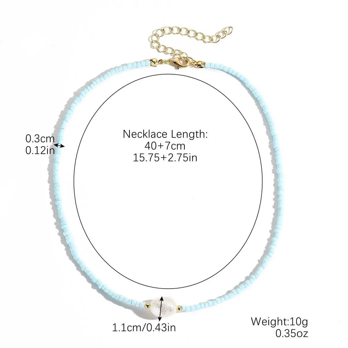 Beaded Necklace Clavicle Chain Imitation Pearl Alloy Heart Flowers Geometric Design Diamond Style For Women - Image 6