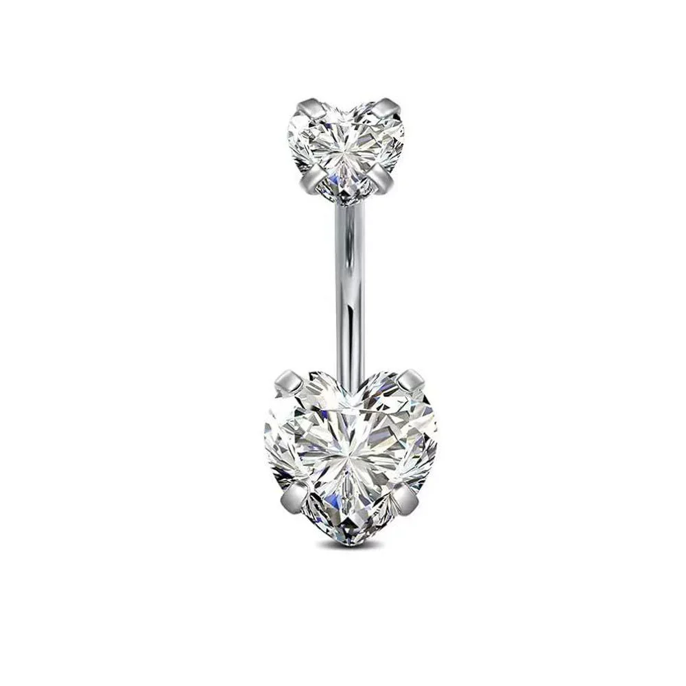Belly Button Ring Stainless Steel Copper Inlaid Zircon Constellation Electroplating Heart Shaped Water Drop Style For Women - Image 22