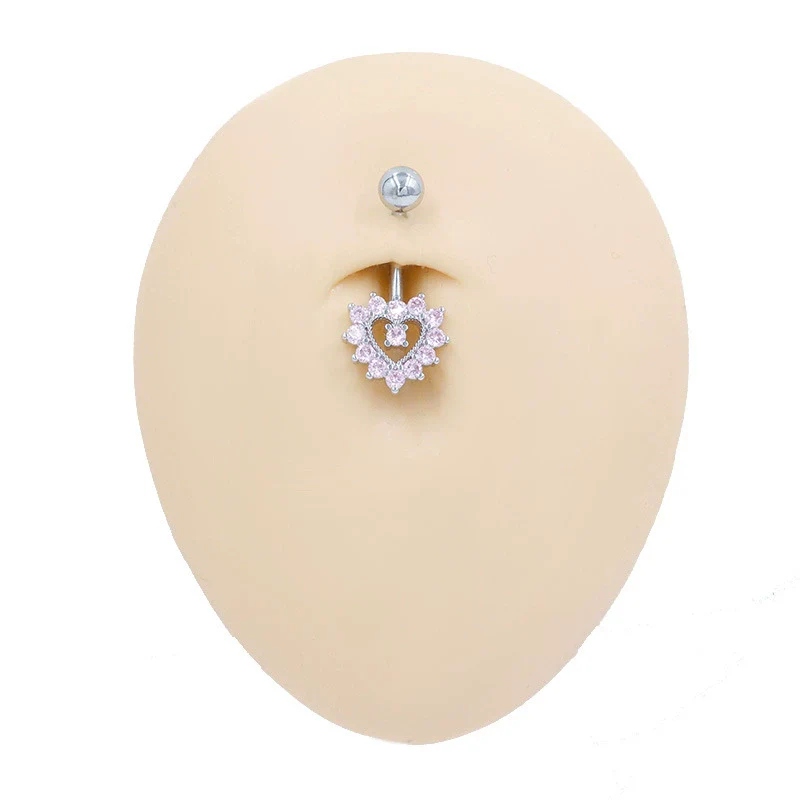 Belly Button Ring Zinc Alloy Heart Shape Human Body Piercing - Image 4