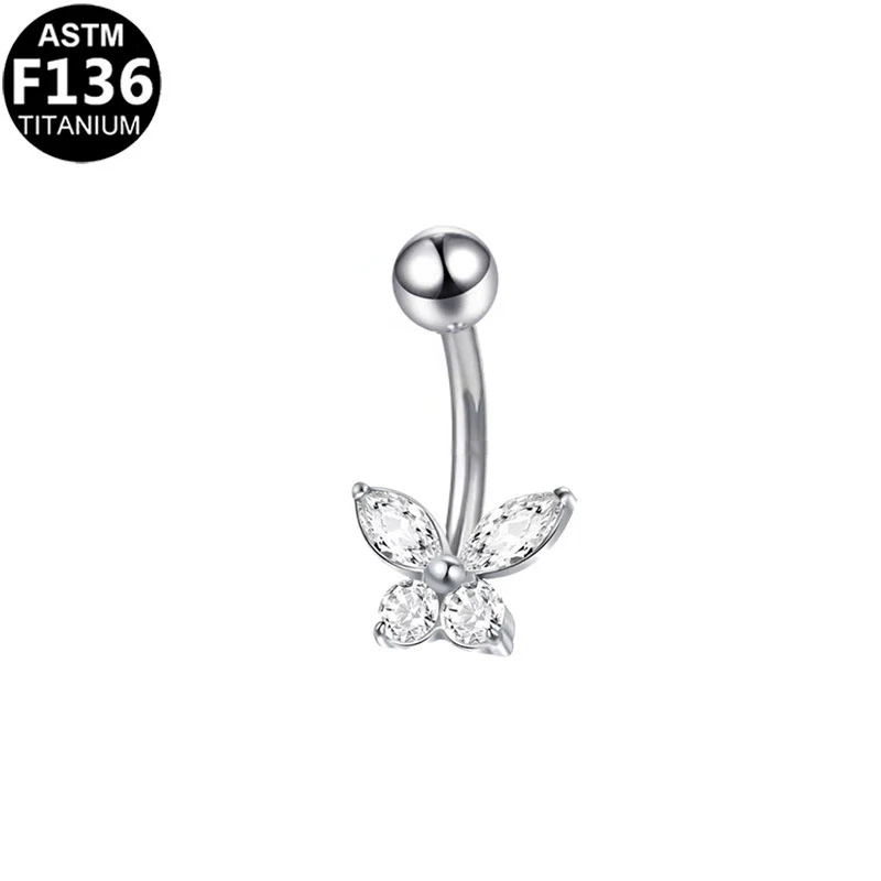 Belly Button Ring Zinc Alloy Heart Shape Unisex Puncture Jewelry - Image 11