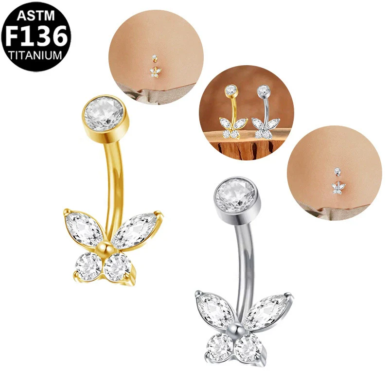 Belly Button Ring Zinc Alloy Heart Shape Unisex Puncture Jewelry - Image 3