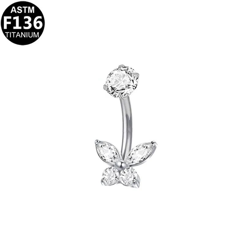 Belly Button Ring Zinc Alloy Heart Shape Unisex Puncture Jewelry - Image 7
