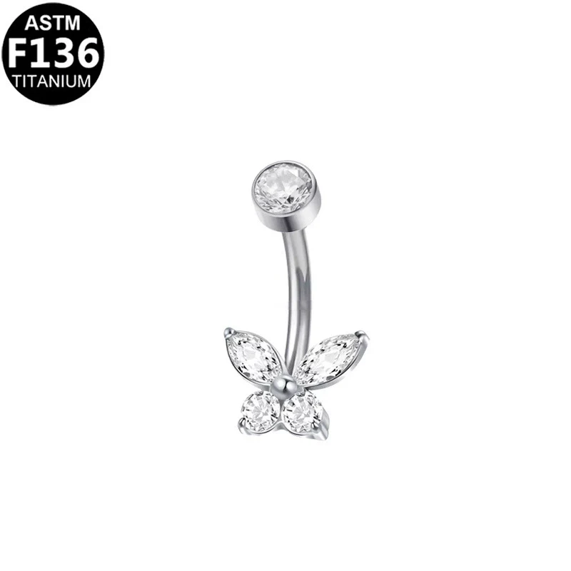 Belly Button Ring Zinc Alloy Heart Shape Unisex Puncture Jewelry - Image 9