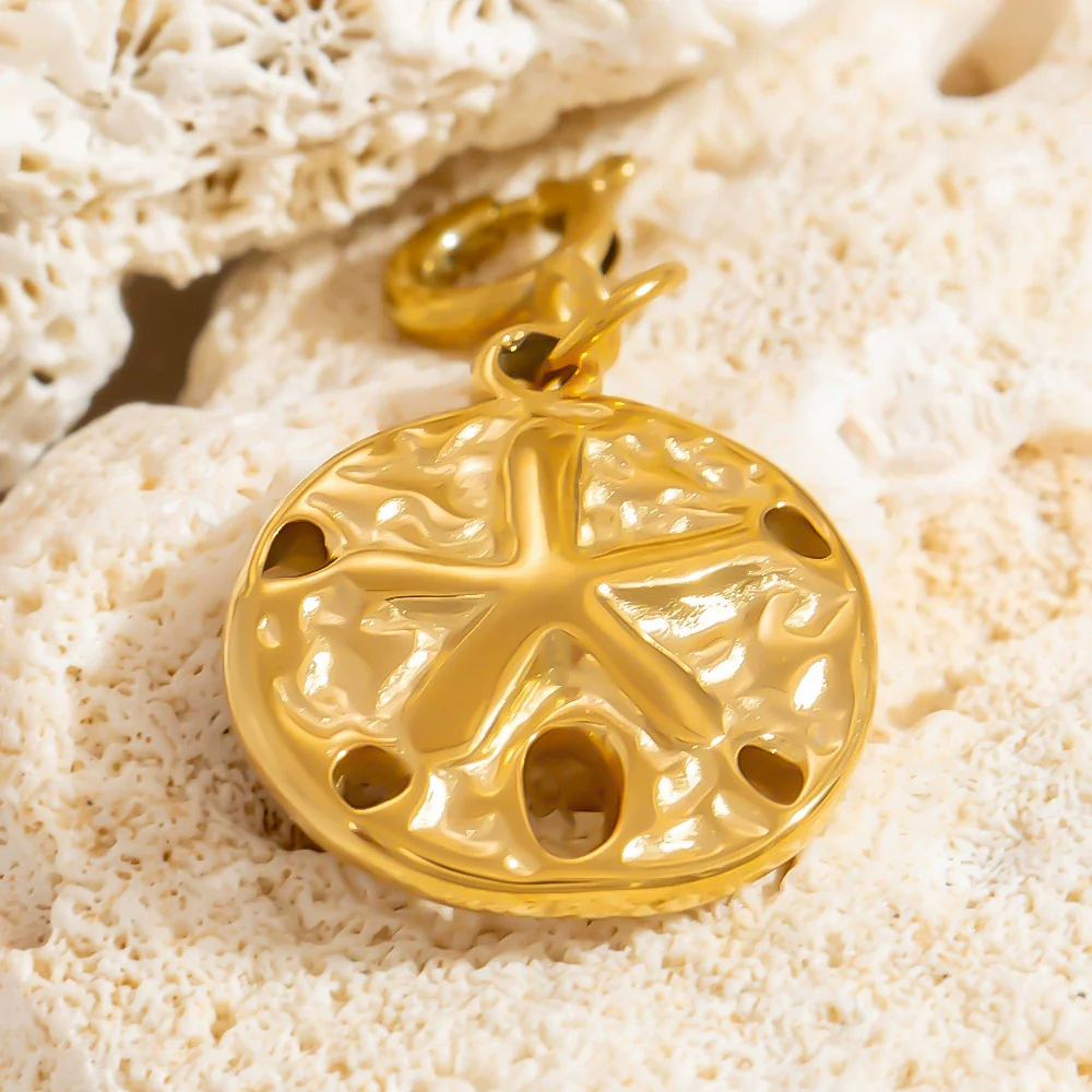 Bikini Buckle Jewelry Accessories Stainless Steel Electroplated With Flowers Love Pattern Ocean Style Minimalist Natural - Image 3