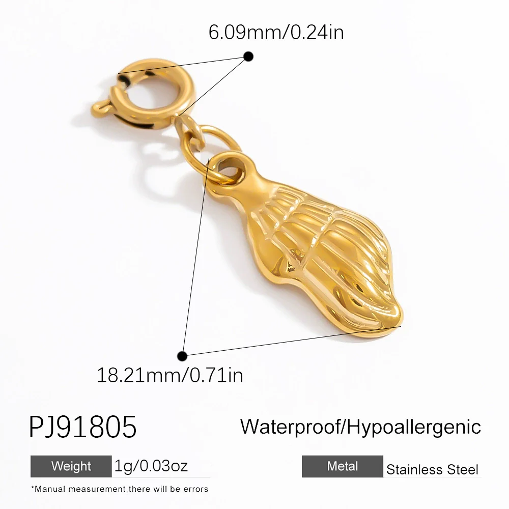 Bikini Buckle Jewelry Accessories Stainless Steel Electroplated With Flowers Love Pattern Ocean Style Minimalist Natural - Image 7
