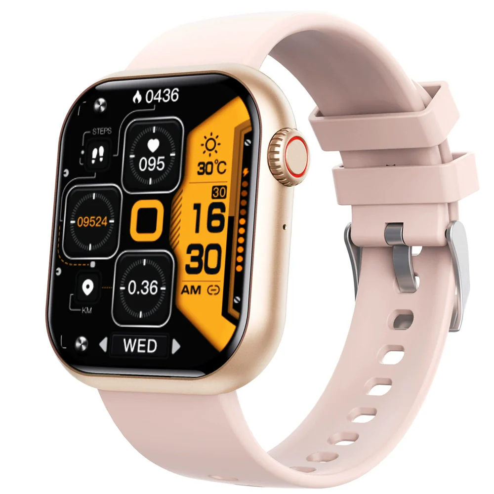 Blood Glucose And Oxygen Monitoring Bracelet With Bluetooth Call Siri Voice Assistant Silicone Wristband Rectangular Dial Sports Strap Style