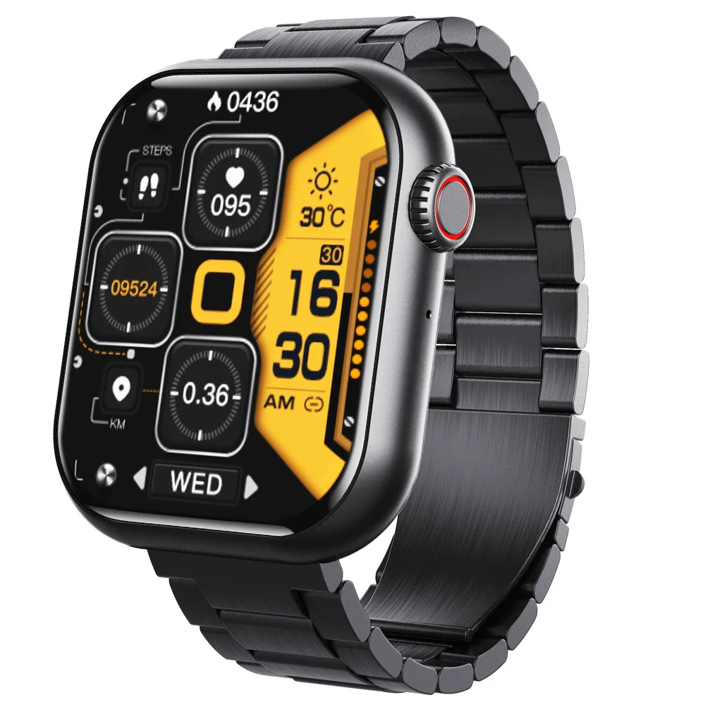 Blood Glucose And Oxygen Monitoring Bracelet With Bluetooth Call Siri Voice Assistant Silicone Wristband Rectangular Dial Sports Strap Style - Image 9