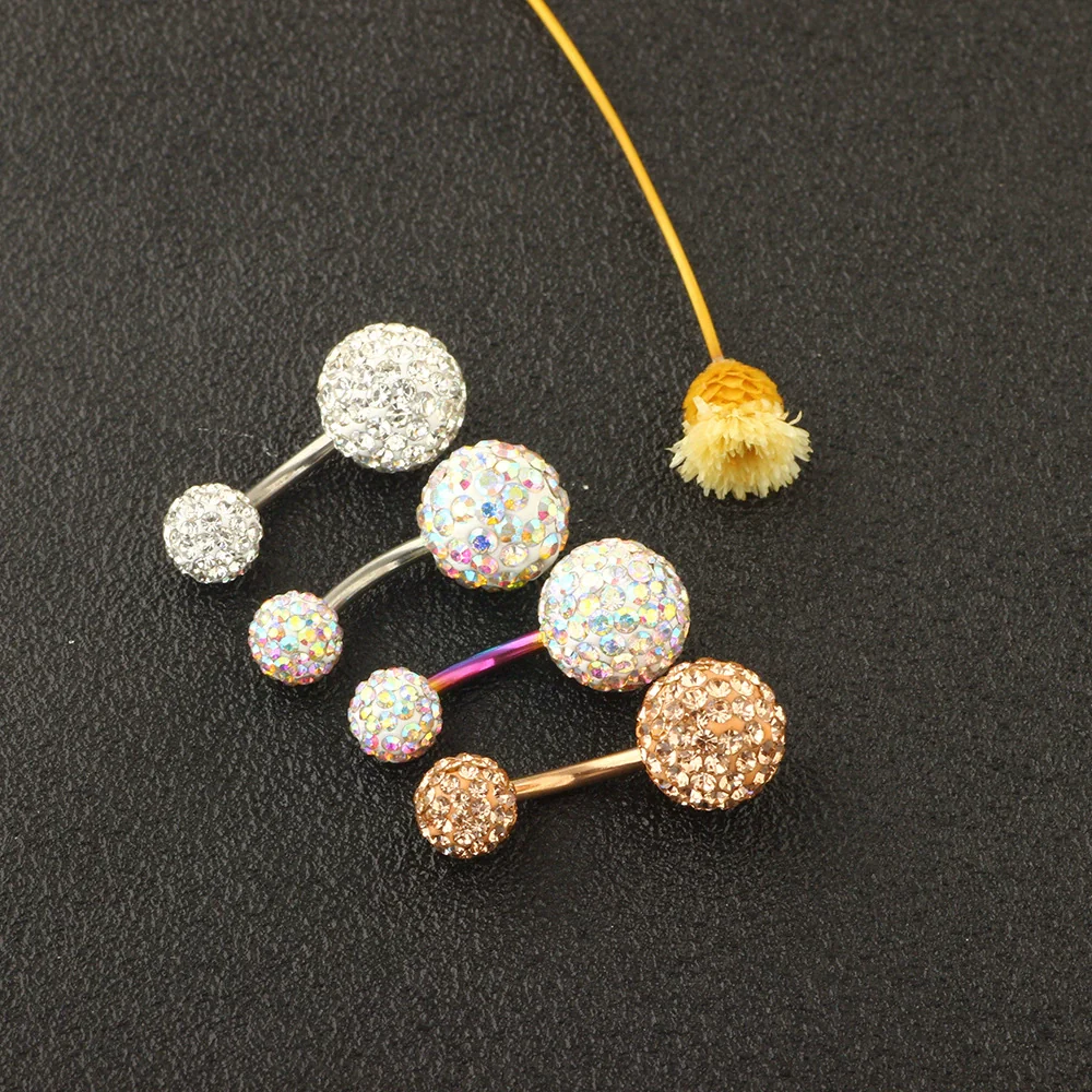 Body Piercing Jewelry Stainless Steel Drill Ball Set Navel Nail With Seiko Treatment - Image 5