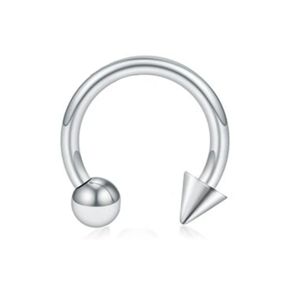 Body Piercing Jewelry Stainless Steel Geometric Cshaped Horseshoe Ring Electroplated - Image 16