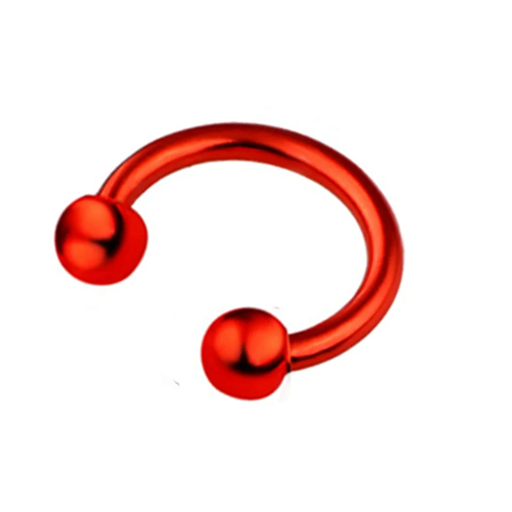 Body Piercing Jewelry Stainless Steel Geometric Cshaped Horseshoe Ring Electroplated - Image 20