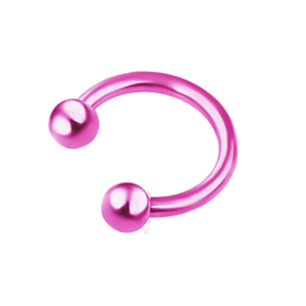 Body Piercing Jewelry Stainless Steel Geometric Cshaped Horseshoe Ring Electroplated - Image 21