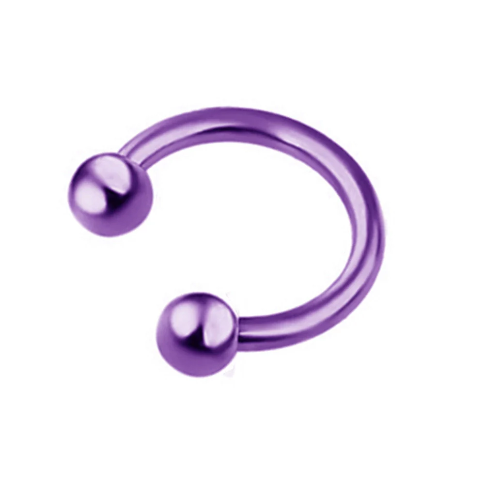 Body Piercing Jewelry Stainless Steel Geometric Cshaped Horseshoe Ring Electroplated - Image 22