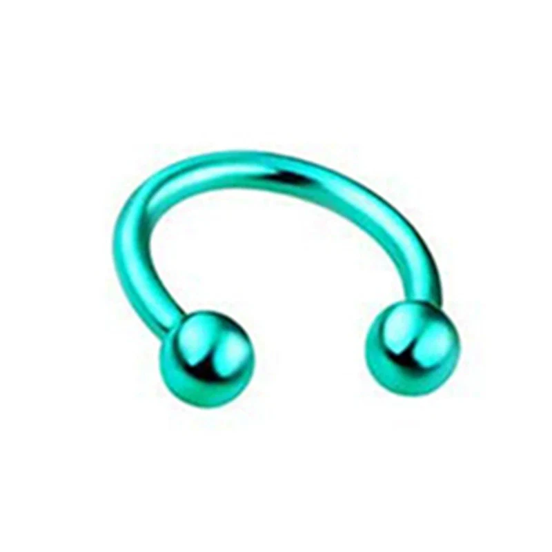 Body Piercing Jewelry Stainless Steel Geometric Cshaped Horseshoe Ring Electroplated - Image 25
