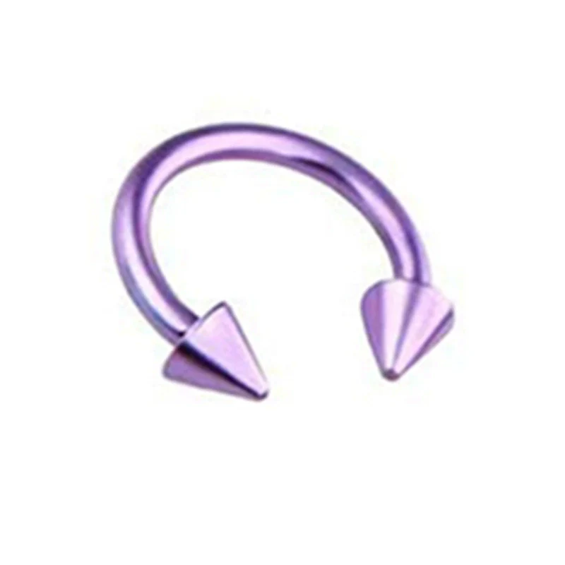 Body Piercing Jewelry Stainless Steel Geometric Cshaped Horseshoe Ring Electroplated - Image 27