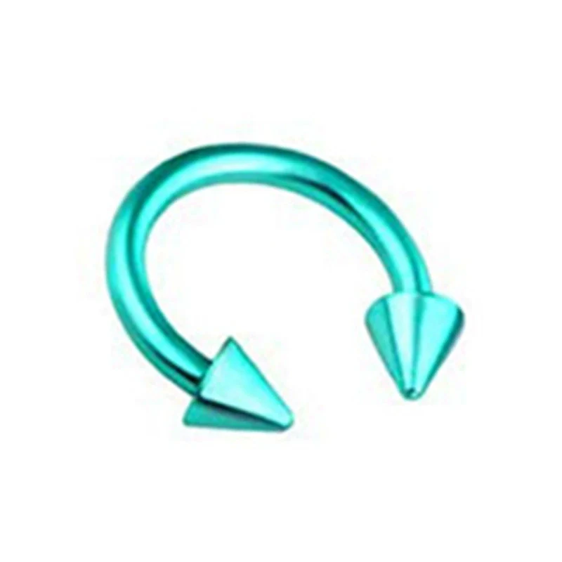 Body Piercing Jewelry Stainless Steel Geometric Cshaped Horseshoe Ring Electroplated - Image 28