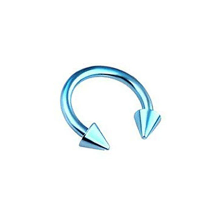 Body Piercing Jewelry Stainless Steel Geometric Cshaped Horseshoe Ring Electroplated - Image 29