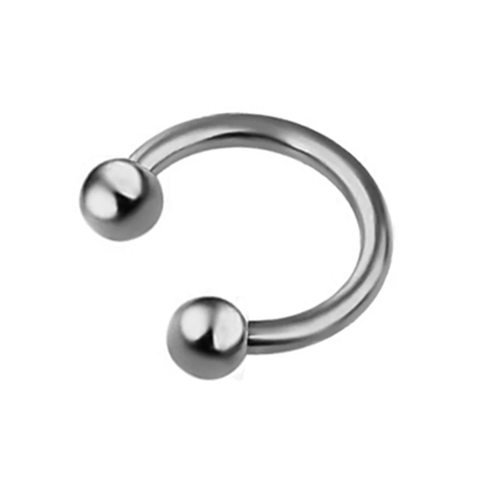 Body Piercing Jewelry Stainless Steel Geometric Cshaped Horseshoe Ring Electroplated - Image 7