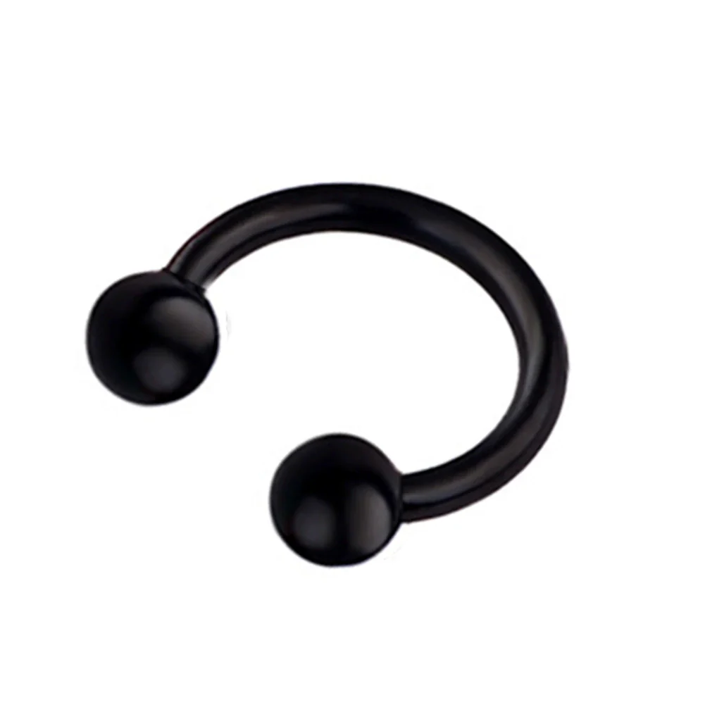 Body Piercing Jewelry Stainless Steel Geometric Cshaped Horseshoe Ring Electroplated - Image 8
