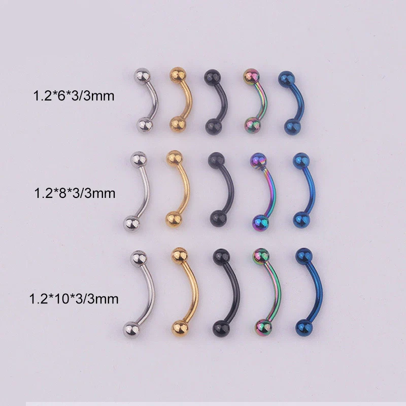 Body Piercing Jewelry Stainless Steel Spherical Geometric Electroplated Unisex - Image 2