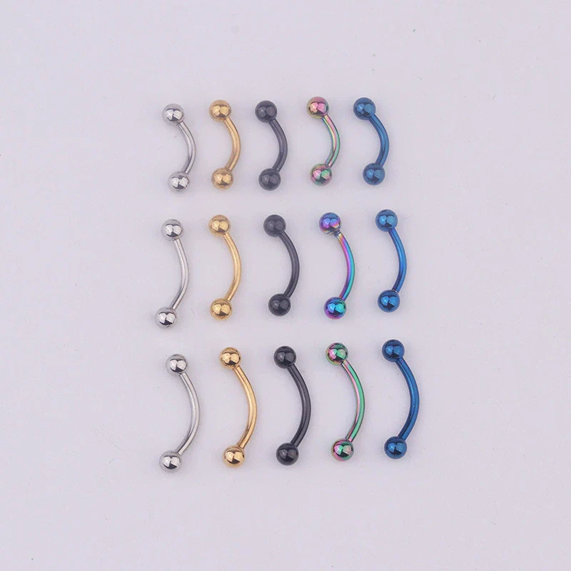 Body Piercing Jewelry Stainless Steel Spherical Geometric Electroplated Unisex - Image 3