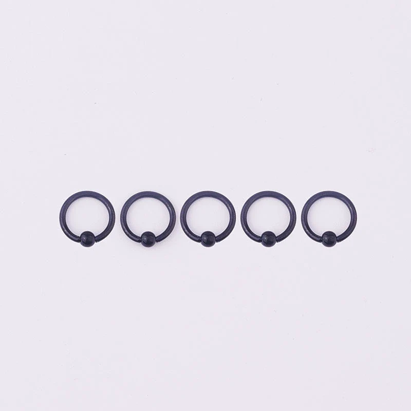 Body Piercing Jewelry Vacuum Plating Stainless Steel Geometric Ring Ear Nail Nose Nail - Image 4