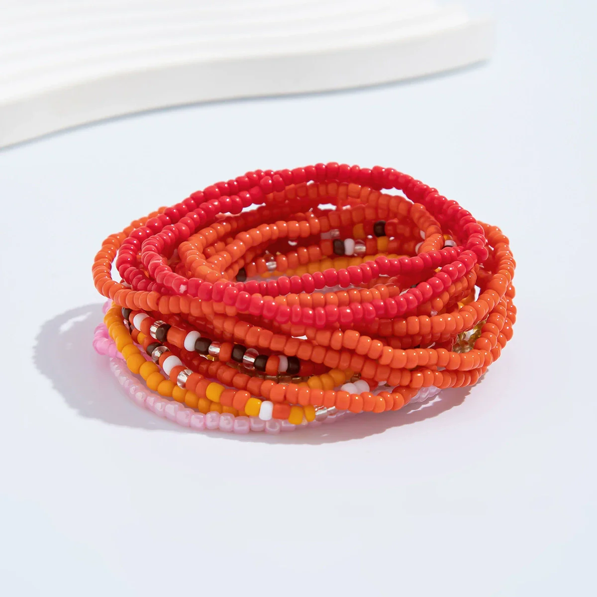 Bohemian Geometric Rice Beads Electroplated Women's Beaded Bracelet Set - Image 4
