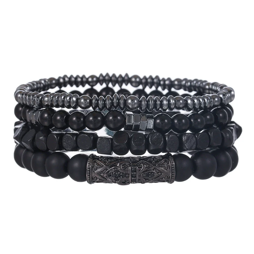 Bohemian Stone Wood Beads Geometric Stretch Bracelet Unisex Manual Design - Image 25