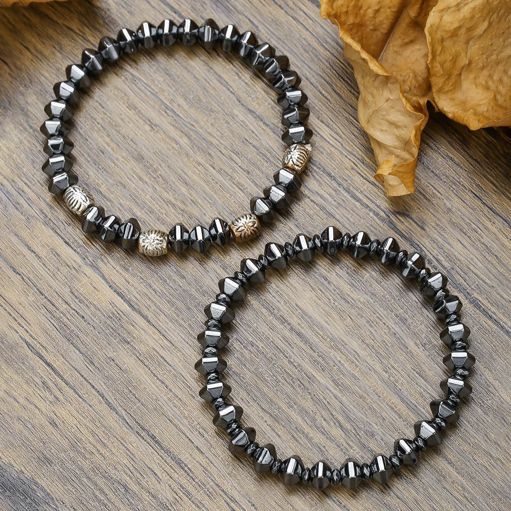 Bohemian Stone Wood Beads Geometric Stretch Bracelet Unisex Manual Design - Image 9