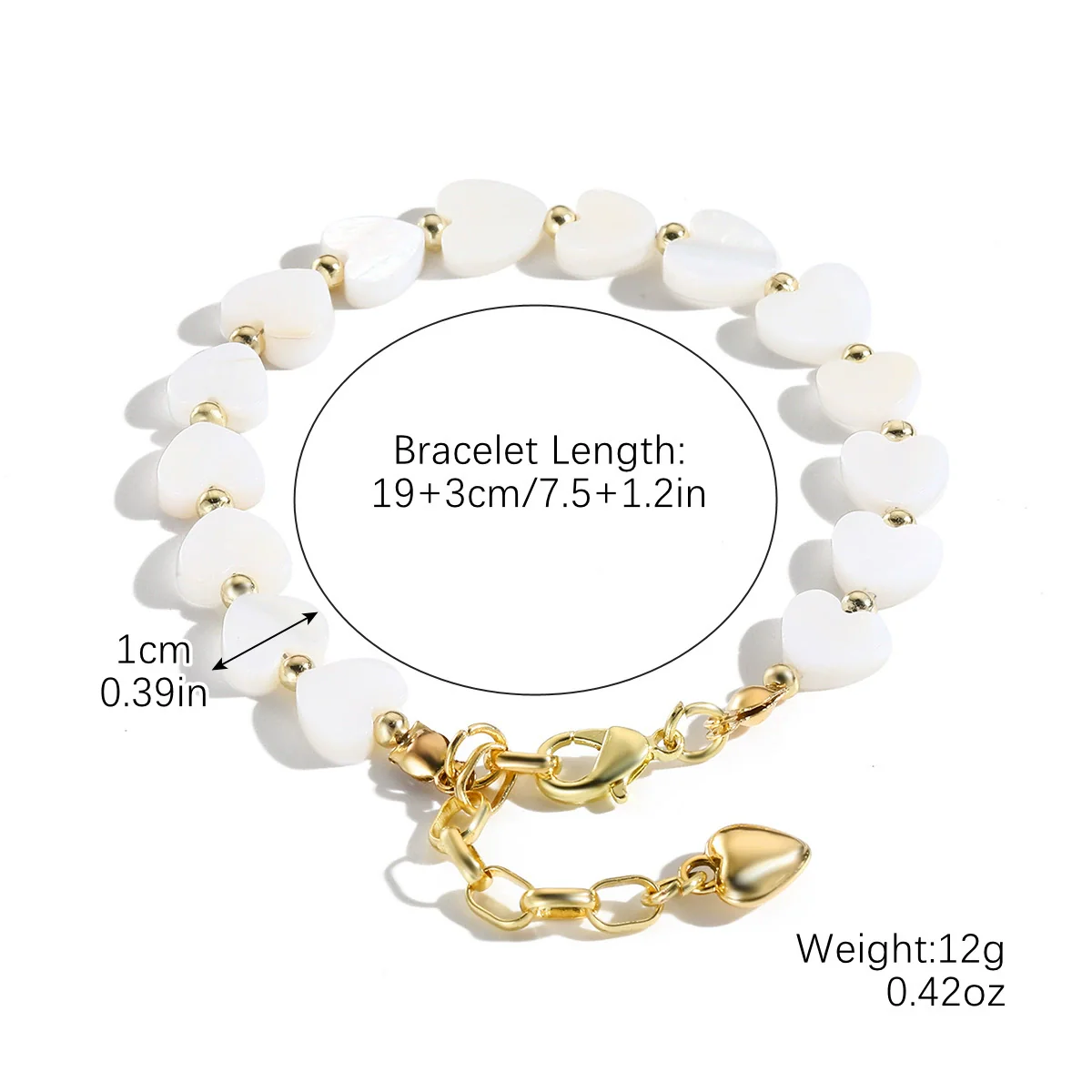 Bohemian Style Shell Bracelet With Starfish Pendant Electroplated Geometric Heart Bow Design For Women - Image 12