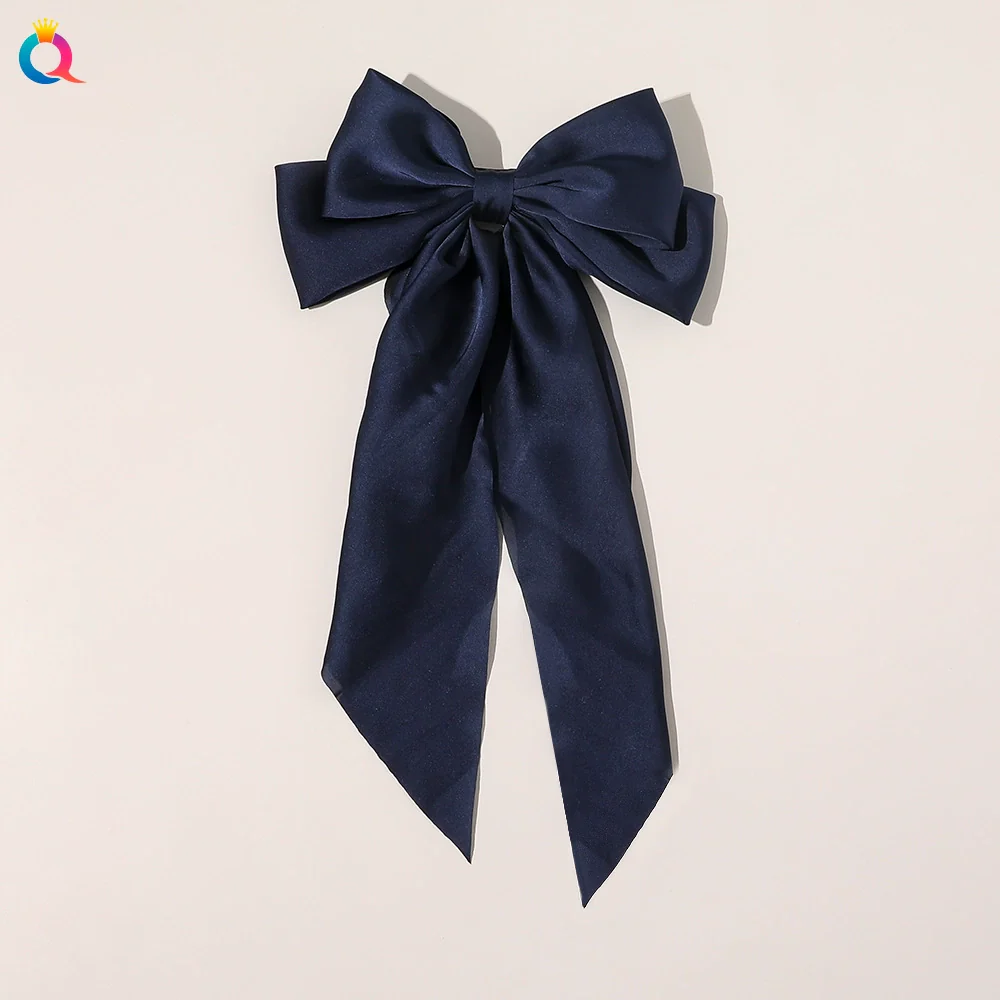 Bow Ribbon Hair Clip Silk And Satin Handmade Women's Hair Accessories - Image 11