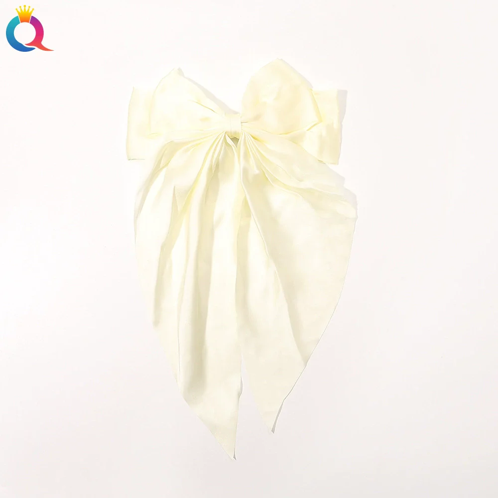 Bow Ribbon Hair Clip Silk And Satin Handmade Women's Hair Accessories - Image 15