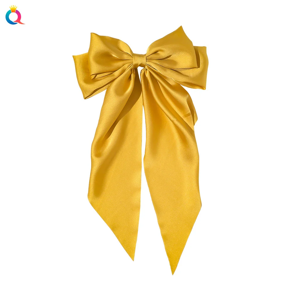 Bow Ribbon Hair Clip Silk And Satin Handmade Women's Hair Accessories - Image 5