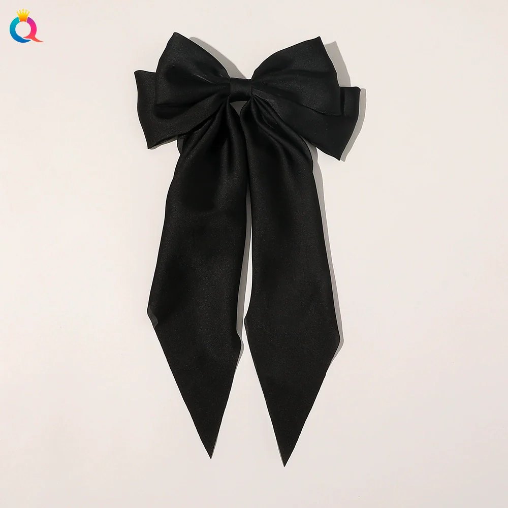 Bow Ribbon Hair Clip Silk And Satin Handmade Women's Hair Accessories - Image 6