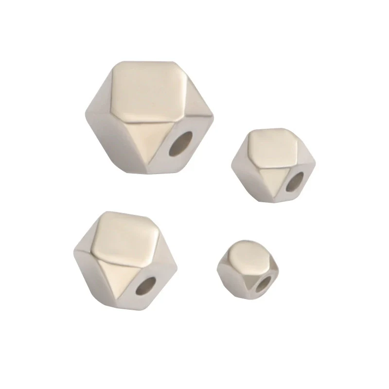 Bracelet Accessories Stainless Steel Geometric Diamond Beads Polygonal Scattered Beads Diy Handmade Jewelry Accessories Electroplated - Image 4