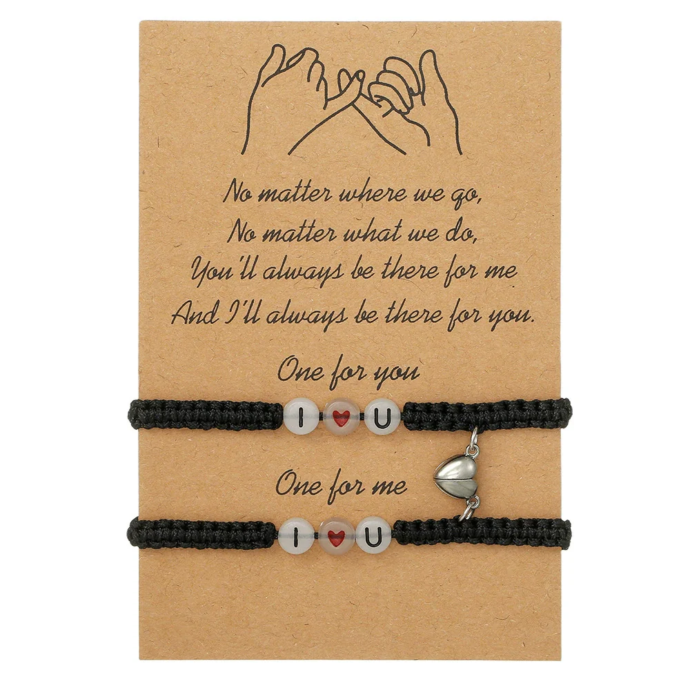 Bracelet Acrylic Heart Shape Handmade Luminous Love Heart Magnetic Buckle Friendship Couple Unisex - Image 5