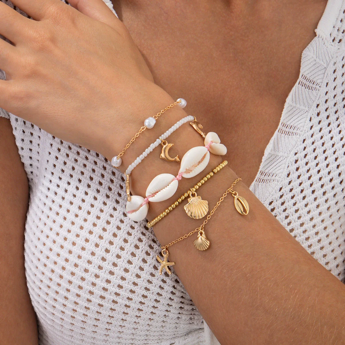 Bracelet Alloy Star Electroplated Animal Style Imitation Pearl Jewelry