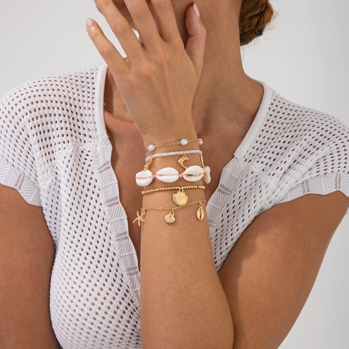 Bracelet Alloy Star Electroplated Animal Style Imitation Pearl Jewelry - Image 2