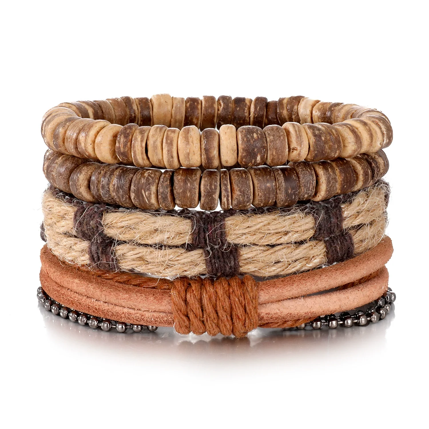 Bracelet Artificial Leather Geometric Hand Knitted Bohemian Style For Men And Women - Image 14